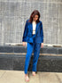 Blue Velvet Blazer Set